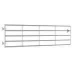 Cancela de 5 barras para campo acero plateado (115-300)x90 cm