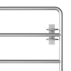 Cancela de 5 barras para campo acero plateado (115-300)x90 cm