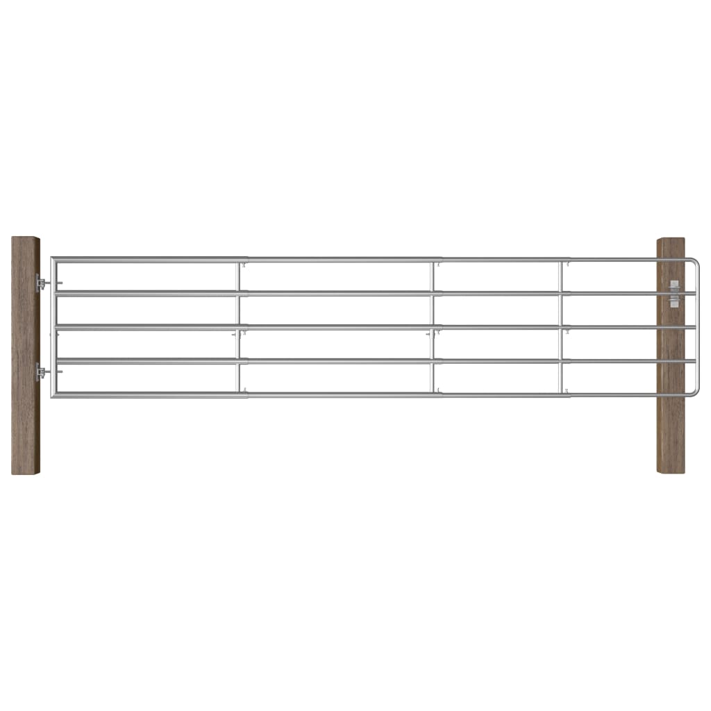 5-bar field gate, silver steel (115-300)x90 cm
