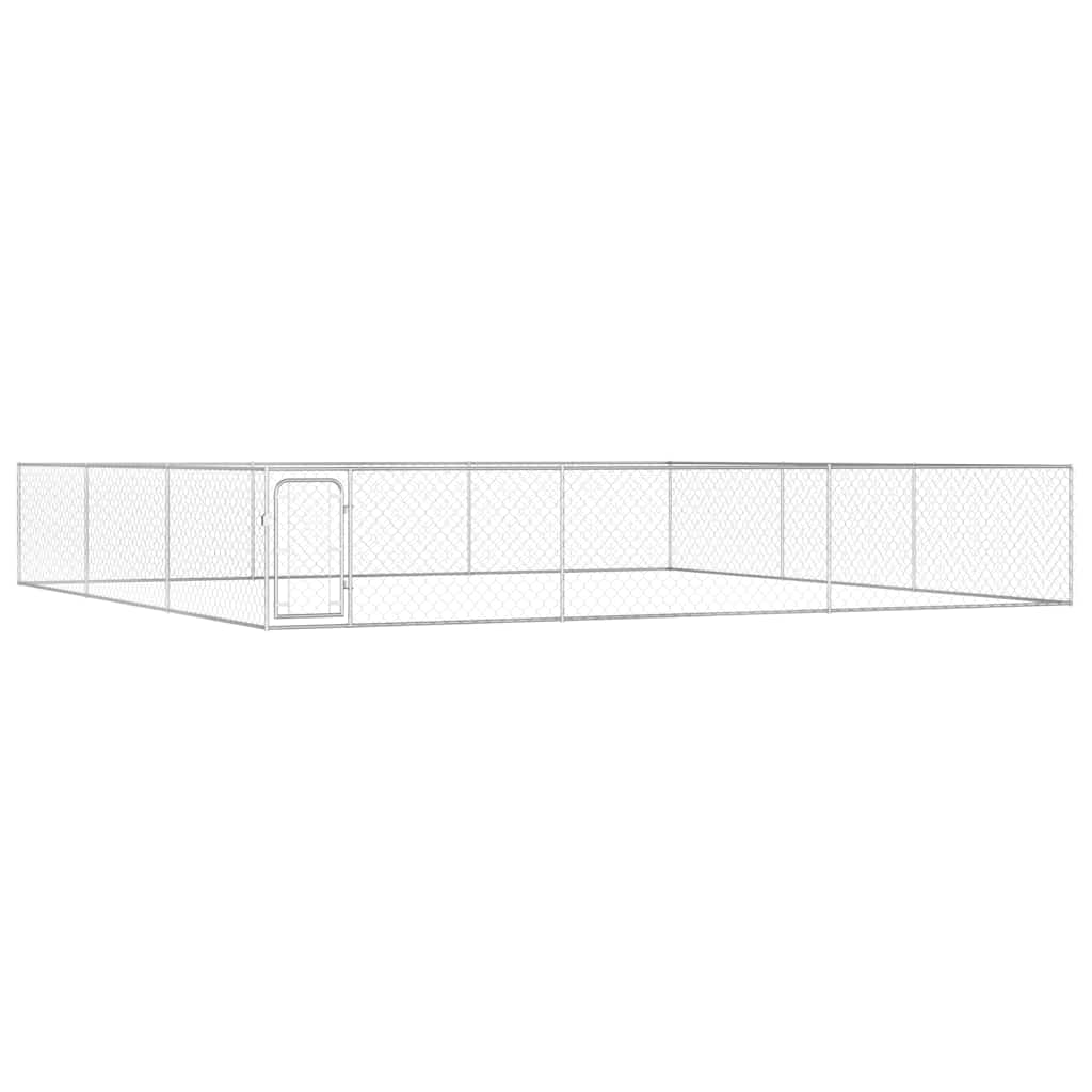 Canil de exterior em aço galvanizado 2x2x1 m