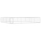 Perrera de exterior de acero galvanizado 2x2x1 m
