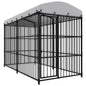 Perrera de exterior con techo 100x100x125 cm