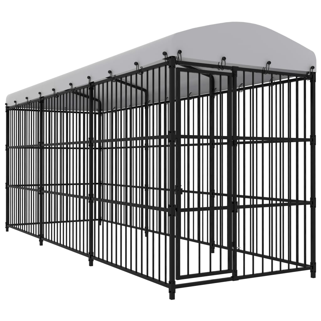 Canil exterior com telhado 100x100x125 cm