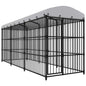 Perrera de exterior con techo 100x100x125 cm