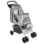 Cochecito plegable para mascotas perro/gato gris
