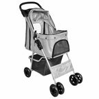 Cochecito plegable para mascotas perro/gato gris