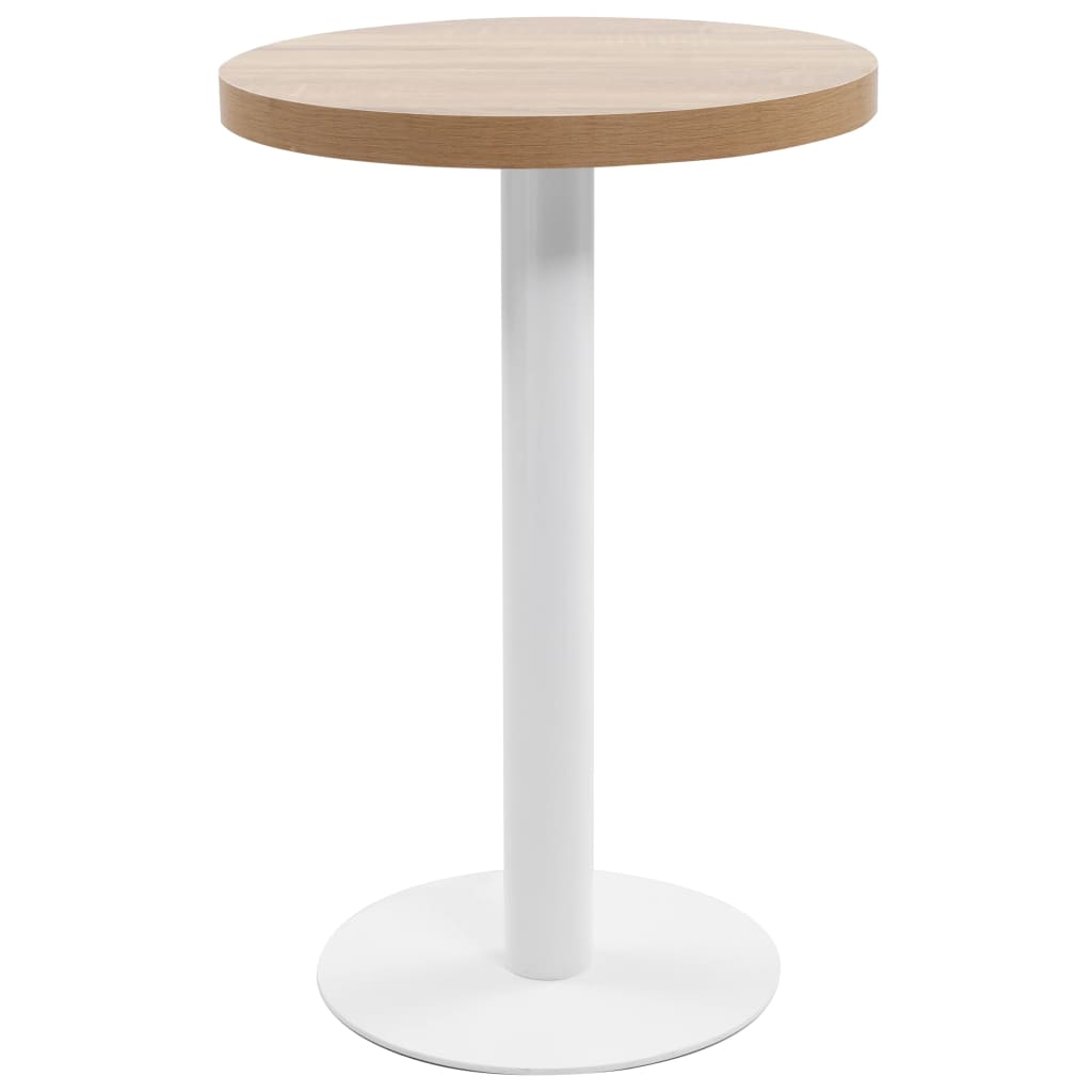 Mesa de bistró MDF marrón claro 40 cm
