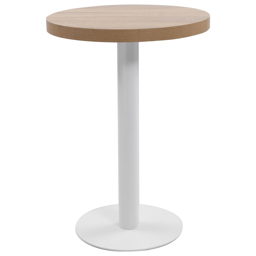 Mesa de bistró MDF marrón claro 40 cm