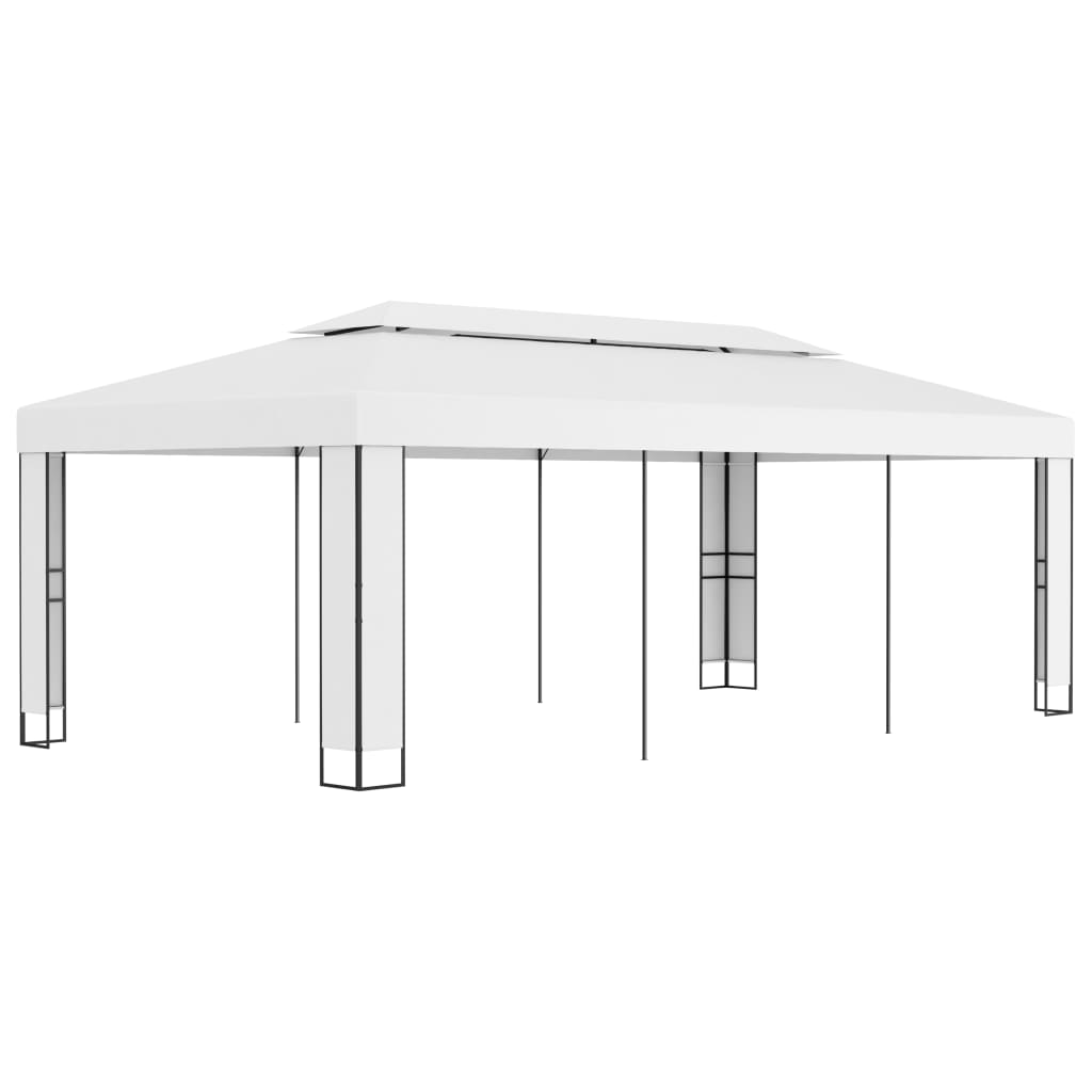 Cenador blanco crema 530x350x265 cm