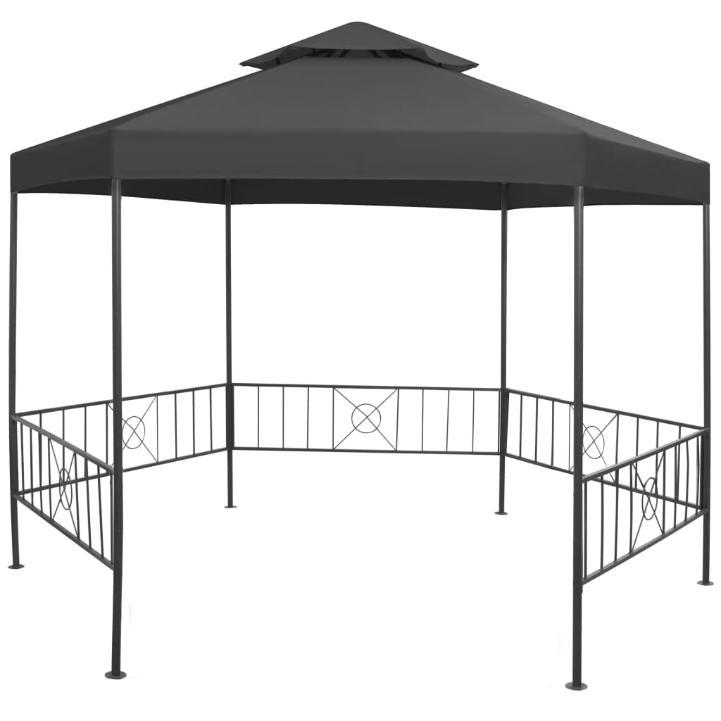 Toldo de jardim branco 323x275x265 cm 180 g/m²