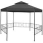 Cenador de jardín blanco 323x275x265 cm 180 g/m²