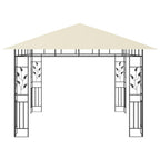 Cenador con mosquitera color crema 3x3x2,73 m 180 g/m²