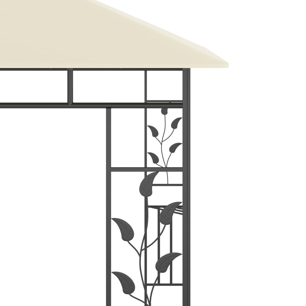 Cenador con mosquitera color crema 3x3x2,73 m 180 g/m²