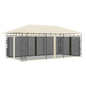 Pavilhão com rede mosquiteira cor creme 3x3x2,73 m 180 g/m²