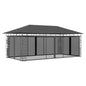 Pavilhão com rede mosquiteira cor creme 3x3x2,73 m 180 g/m²