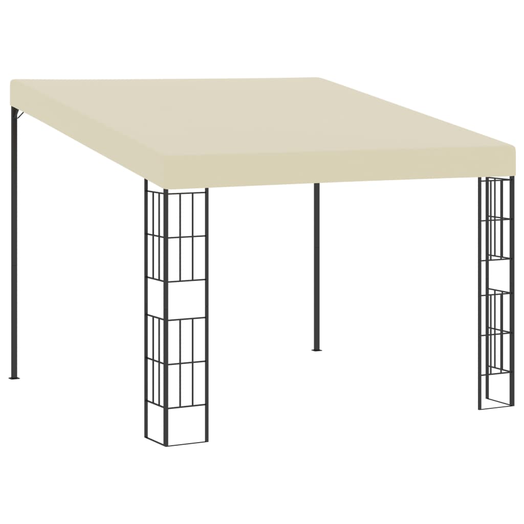 Cenador con montaje en la pared gris taupe 3x3 m