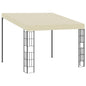 Wall-mounted taupe grey gazebo 3x3 m