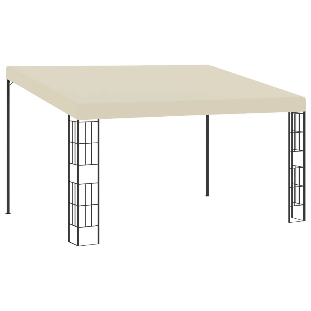 Cenador con montaje en la pared gris taupe 3x3 m
