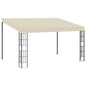 Wall-mounted taupe grey gazebo 3x3 m