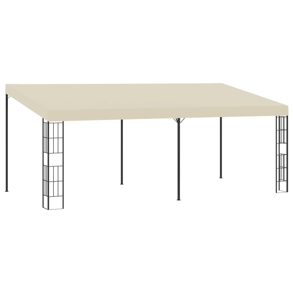 Cenador con montaje en la pared gris taupe 3x3 m