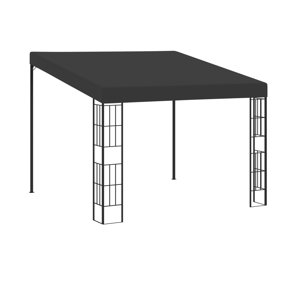 Cenador con montaje en la pared gris taupe 3x3 m
