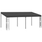 Wall-mounted taupe grey gazebo 3x3 m