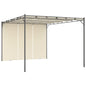 Cream 3x3x2.25 m Garden Gazebo with Side Curtain