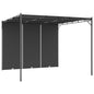 Cream 3x3x2.25 m Garden Gazebo with Side Curtain