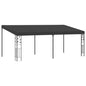 Anthracite wall-mounted gazebo 3x3x2.5 m