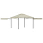 Cenador con tejado doble extensible antracita 3x3x2,75m 180g/m²