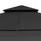 Cenador con tejado doble extensible antracita 3x3x2,75m 180g/m²