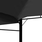 Cenador con tejado doble extensible antracita 3x3x2,75m 180g/m²