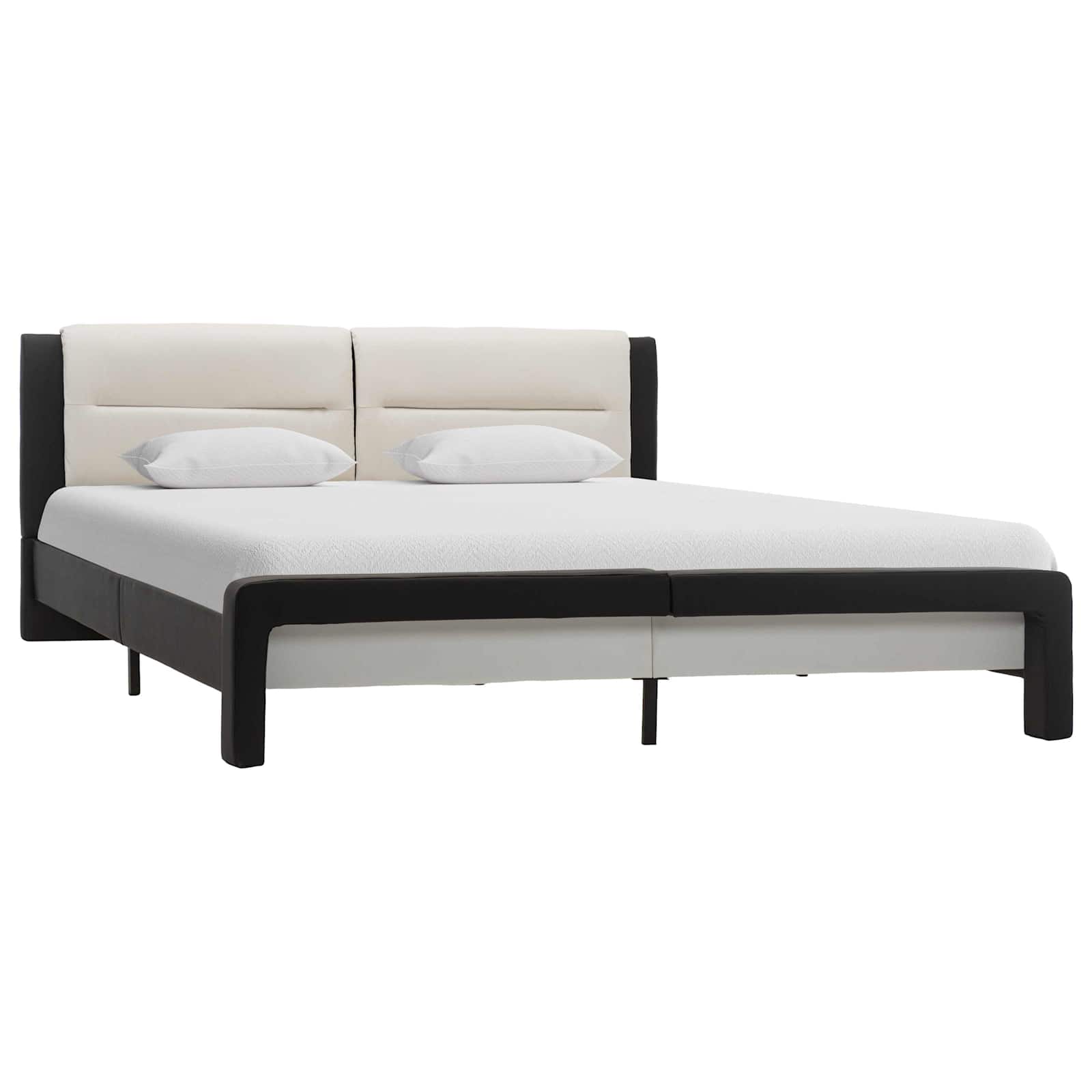 Estrutura de cama preta 180 x 200 cm Couro sintético