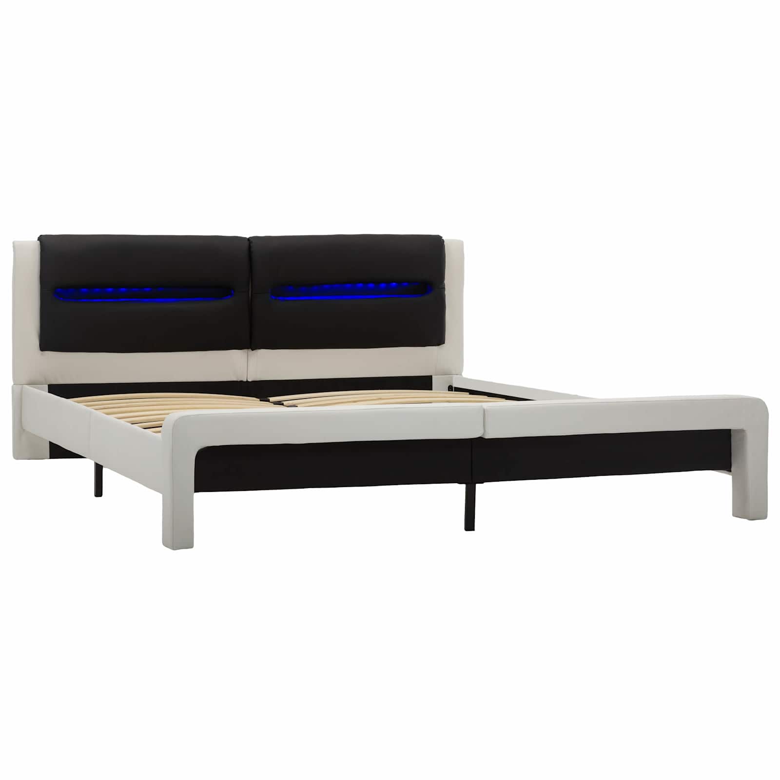 Estructura de cama y Negro 120 x 200 cm Cuero sintético
