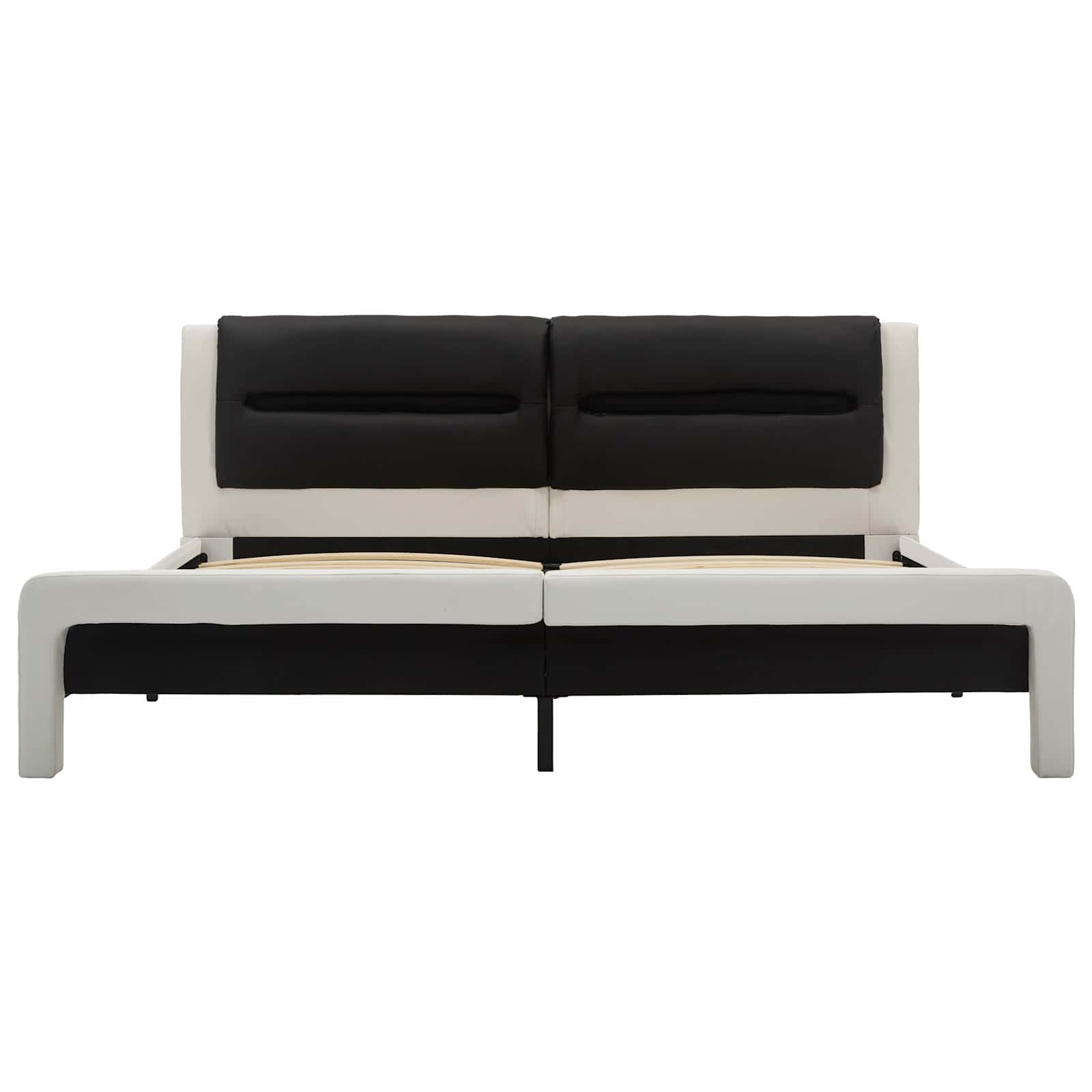 Estructura de cama y Negro 120 x 200 cm Cuero sintético