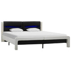 Estructura de cama y Negro 120 x 200 cm Cuero sintético