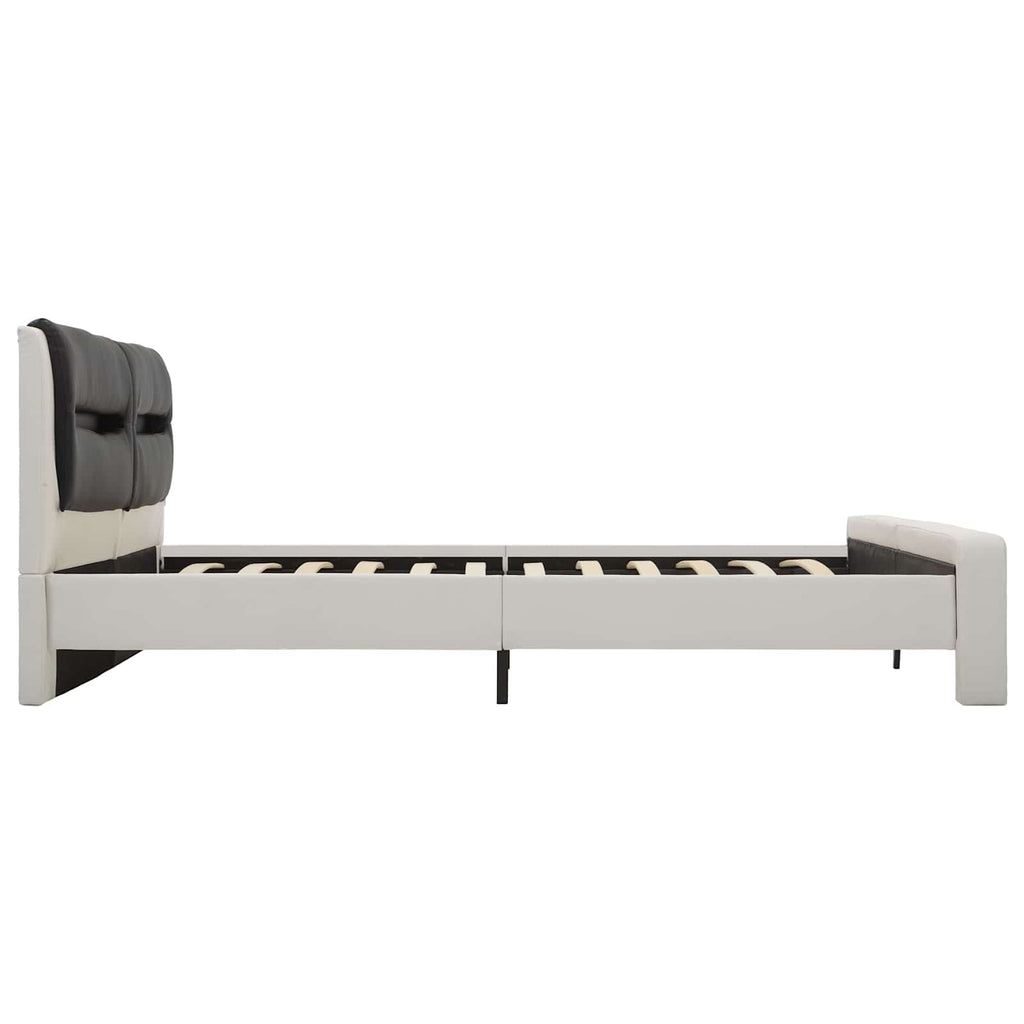 Estructura de cama y Negro 120 x 200 cm Cuero sintético
