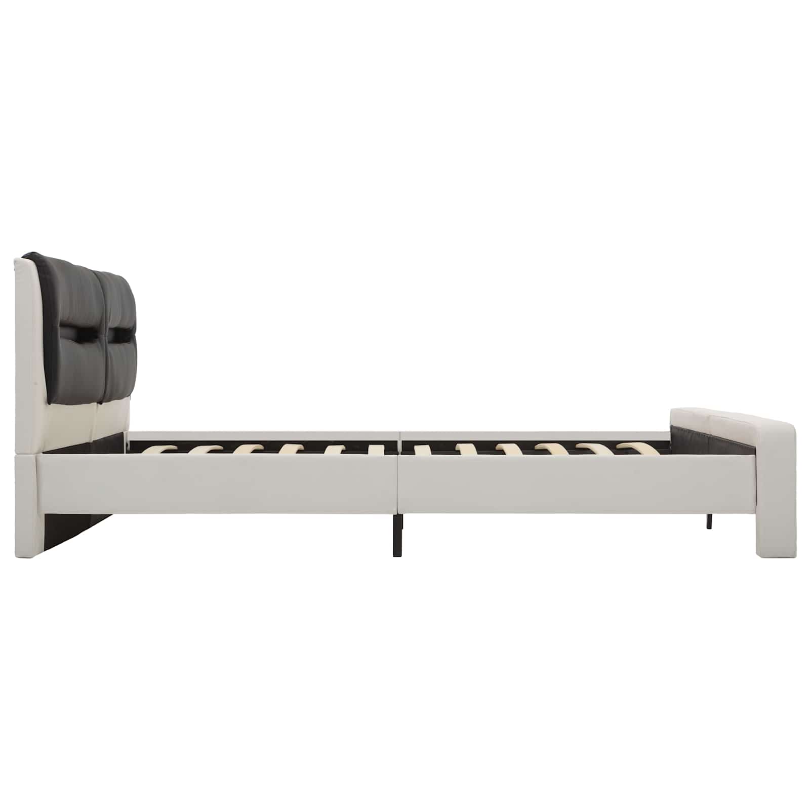 Estructura de cama y Negro 120 x 200 cm Cuero sintético