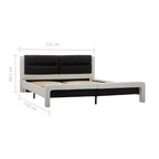 Estructura de cama y Negro 120 x 200 cm Cuero sintético