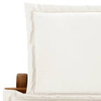 Tumbona con cojín madera maciza de acacia color crema