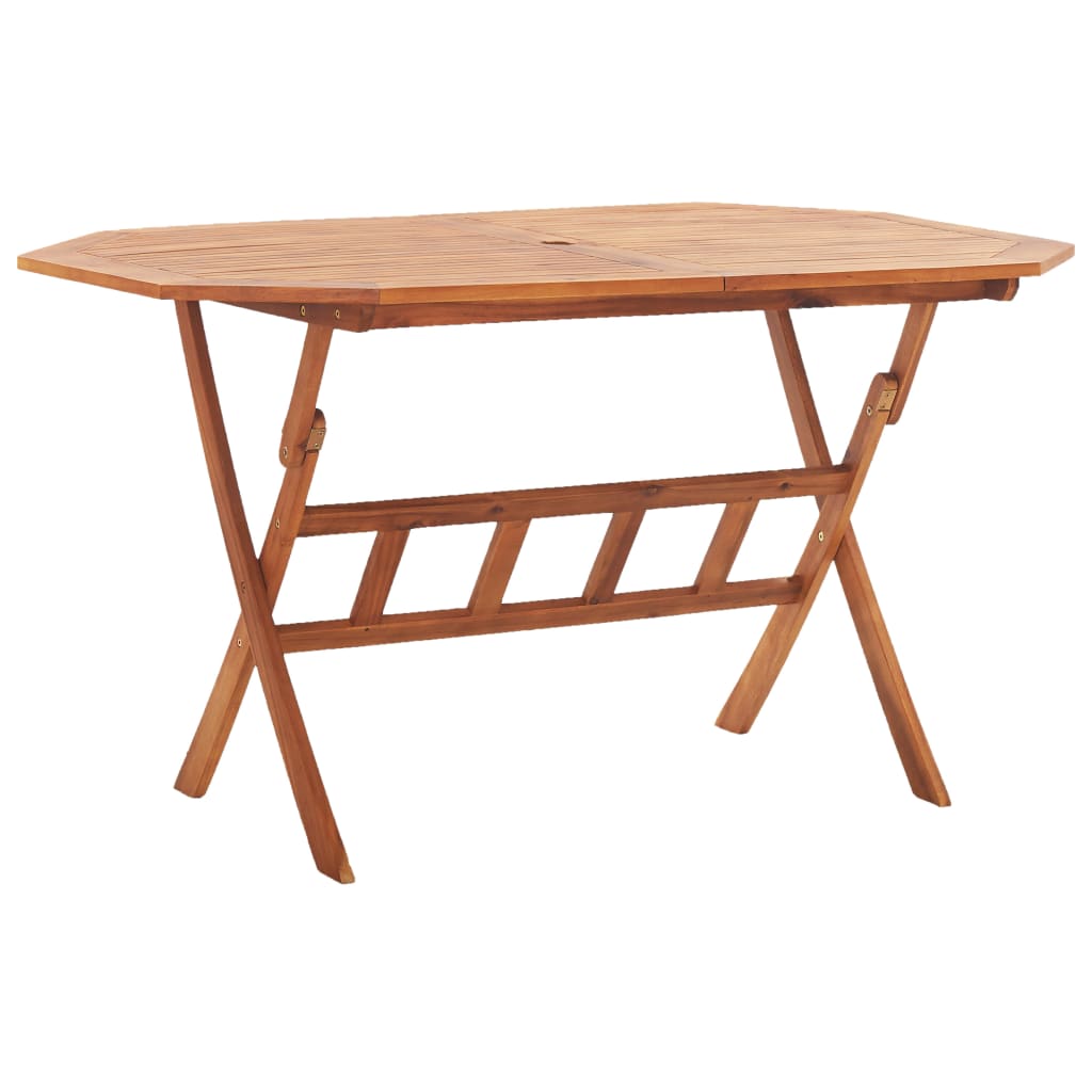 Mesa de comedor de jardín madera maciza de acacia 110x110x75 cm