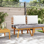 Silla de jardín con cojines madera maciza de acacia