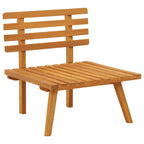 Silla de jardín con cojines madera maciza de acacia