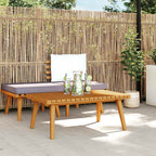 Mesa de centro de jardín madera maciza de acacia 90x55x35 cm