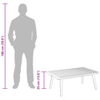 Mesa de centro de jardín madera maciza de acacia 90x55x35 cm