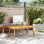 Mesa de centro de jardín madera maciza de acacia 90x55x35 cm