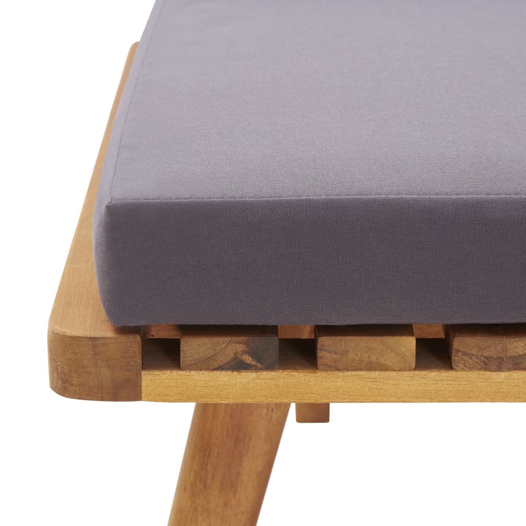 Set de muebles de jardín 4 piezas con cojines madera de acacia