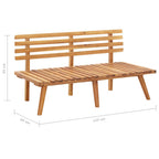 Set de muebles de jardín 4 piezas con cojines madera de acacia