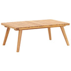 Set de muebles de jardín 4 piezas con cojines madera de acacia