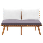 Set de muebles de jardín 4 piezas con cojines madera de acacia